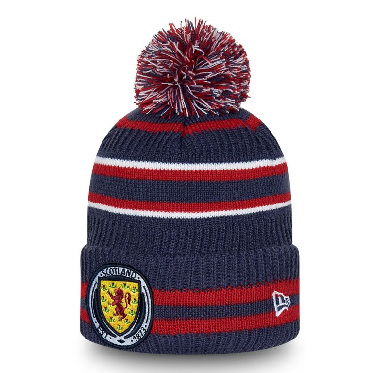 Gorras New Era Beanies Azules - Scottish FA Stripe Bobble 28397JDIB